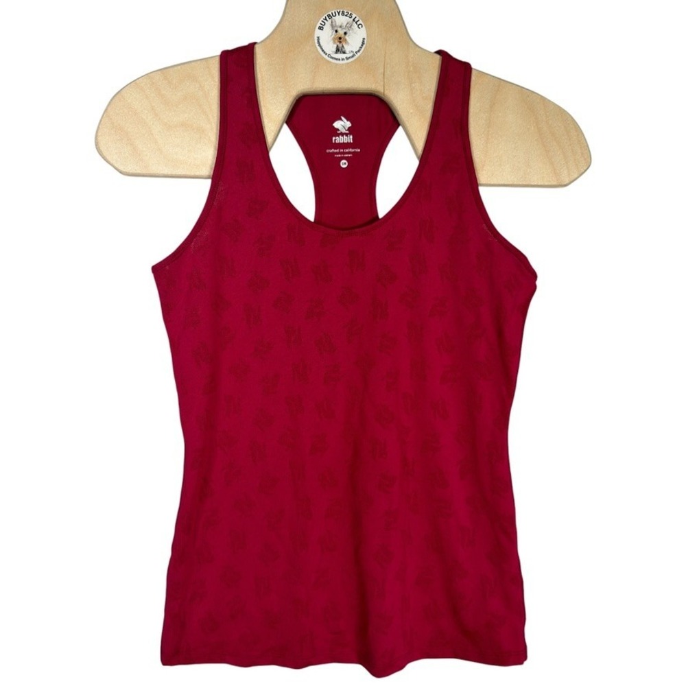 Rabbit Running Tank Top Racerback Performance Red SM - Picture 2 of 8